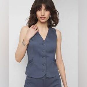 White House Black Market Sleeveless Sateen Vest